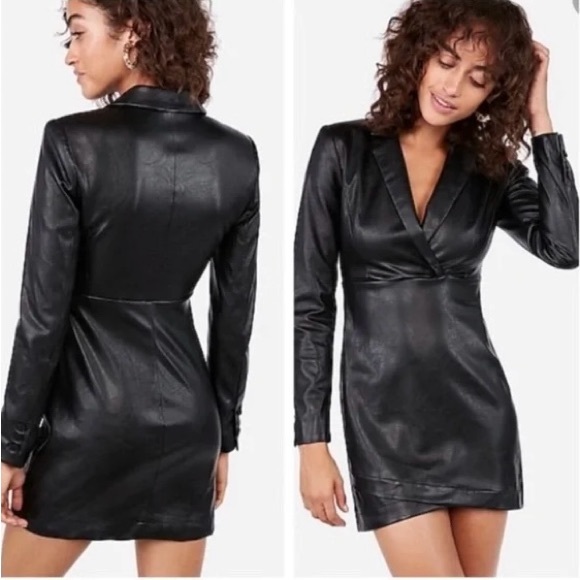 Express Vegan Leather Blazer Dress by Negin Mirsalehi - Picture 14 of 14